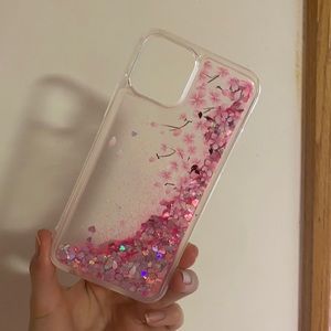 Pink cherry blossom phone case